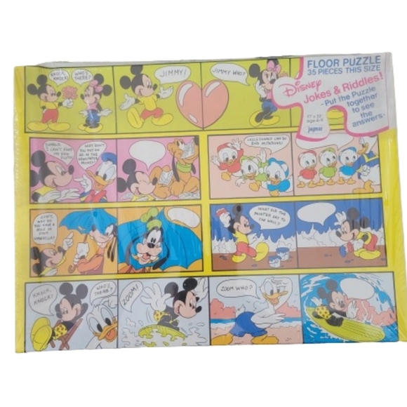 Vintage Disney Jokes and Riddles Floor Puzzle  17" x 22" - Picture 1 of 7